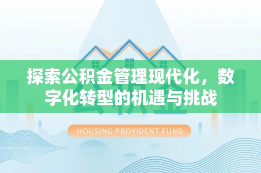 林甸探索公积金管理现代化，数字化转型的机遇与挑战