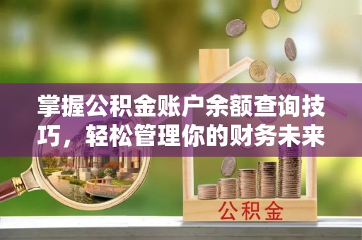 林甸掌握公积金账户余额查询技巧，轻松管理你的财务未来