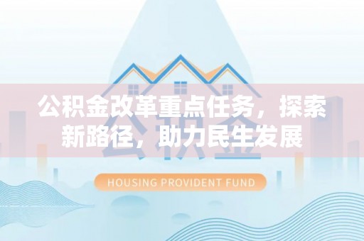 林甸公积金改革重点任务，探索新路径，助力民生发展