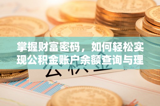 林甸掌握财富密码，如何轻松实现公积金账户余额查询与理财规划