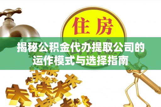 林甸揭秘公积金代办提取公司的运作模式与选择指南
