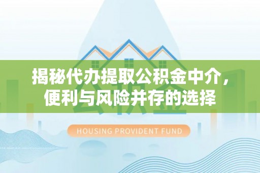 林甸揭秘代办提取公积金中介，便利与风险并存的选择