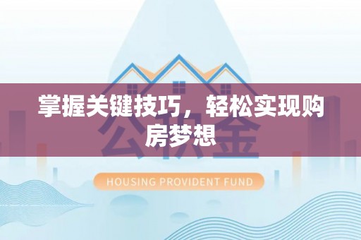 林甸掌握关键技巧，轻松实现购房梦想