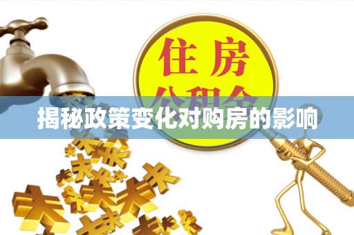 林甸揭秘政策变化对购房的影响