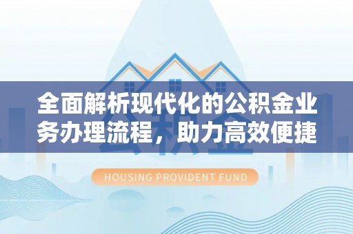 林甸全面解析现代化的公积金业务办理流程，助力高效便捷生活