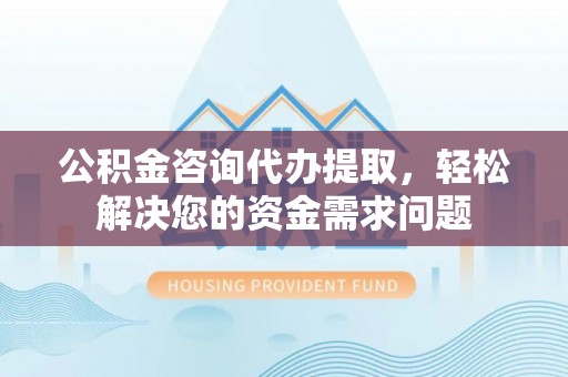 林甸公积金咨询代办提取，轻松解决您的资金需求问题