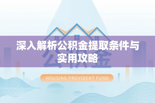林甸深入解析公积金提取条件与实用攻略