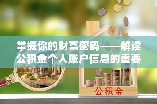林甸掌握你的财富密码——解读公积金个人账户信息的重要性