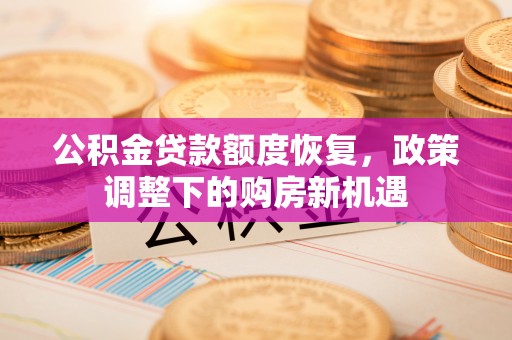 林甸公积金贷款额度恢复，政策调整下的购房新机遇