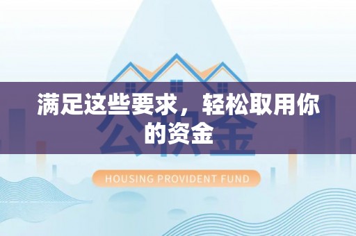 林甸满足这些要求，轻松取用你的资金