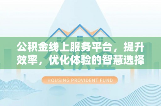 林甸公积金线上服务平台，提升效率，优化体验的智慧选择