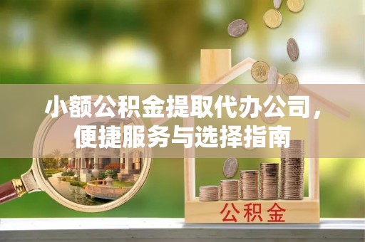 林甸小额公积金提取代办公司，便捷服务与选择指南