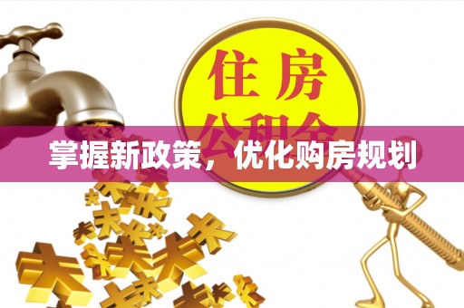 林甸掌握新政策，优化购房规划