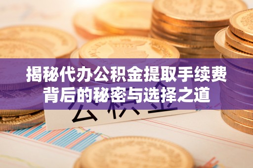 林甸揭秘代办公积金提取手续费背后的秘密与选择之道