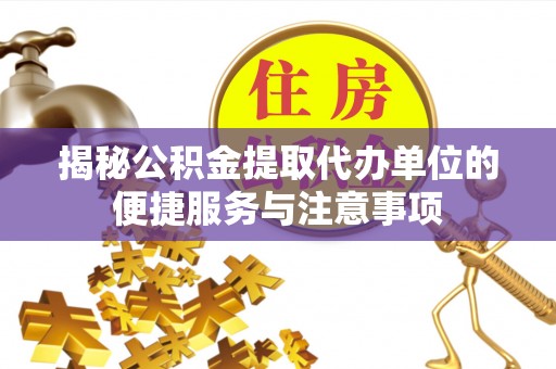 林甸揭秘公积金提取代办单位的便捷服务与注意事项