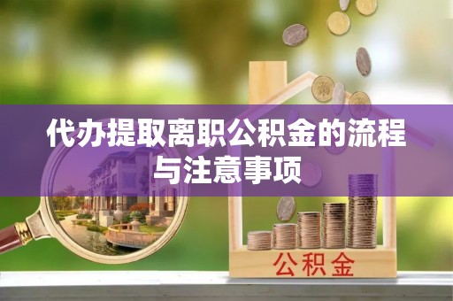林甸代办提取离职公积金的流程与注意事项