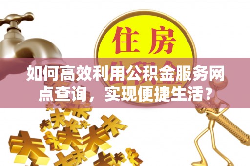 林甸如何高效利用公积金服务网点查询，实现便捷生活？