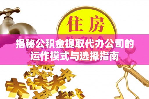 林甸揭秘公积金提取代办公司的运作模式与选择指南