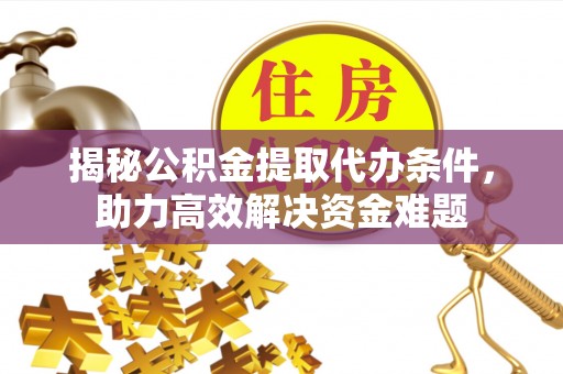 林甸揭秘公积金提取代办条件，助力高效解决资金难题