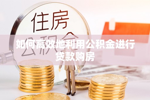 林甸如何高效地利用公积金进行贷款购房