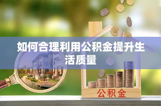 林甸如何合理利用公积金提升生活质量